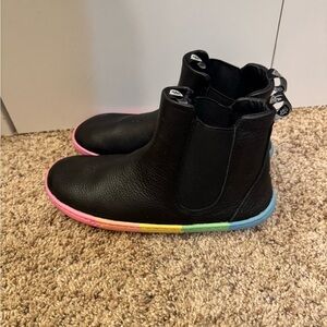 Black Boots with Rainbow Sole